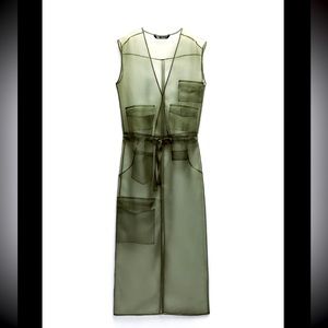 ZARA PRINTED ORGANZA DRESS